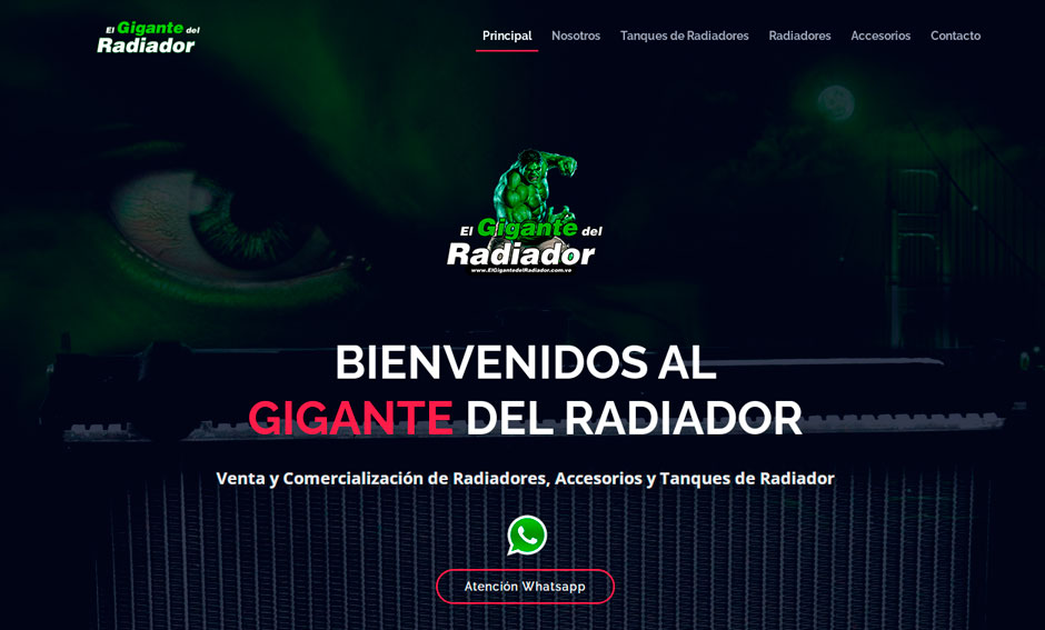 Página web comercial